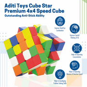Chanak 4x4 Cubestar Cube - Rubic Puzzle For Kids-Puzzles-Chanak-Toycra