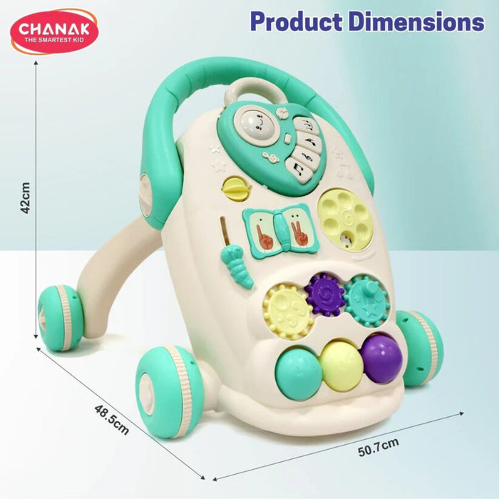 Chanak Happy Feet Baby Walker-turquoise-Mats, Gym & Activity-Chanak-Toycra