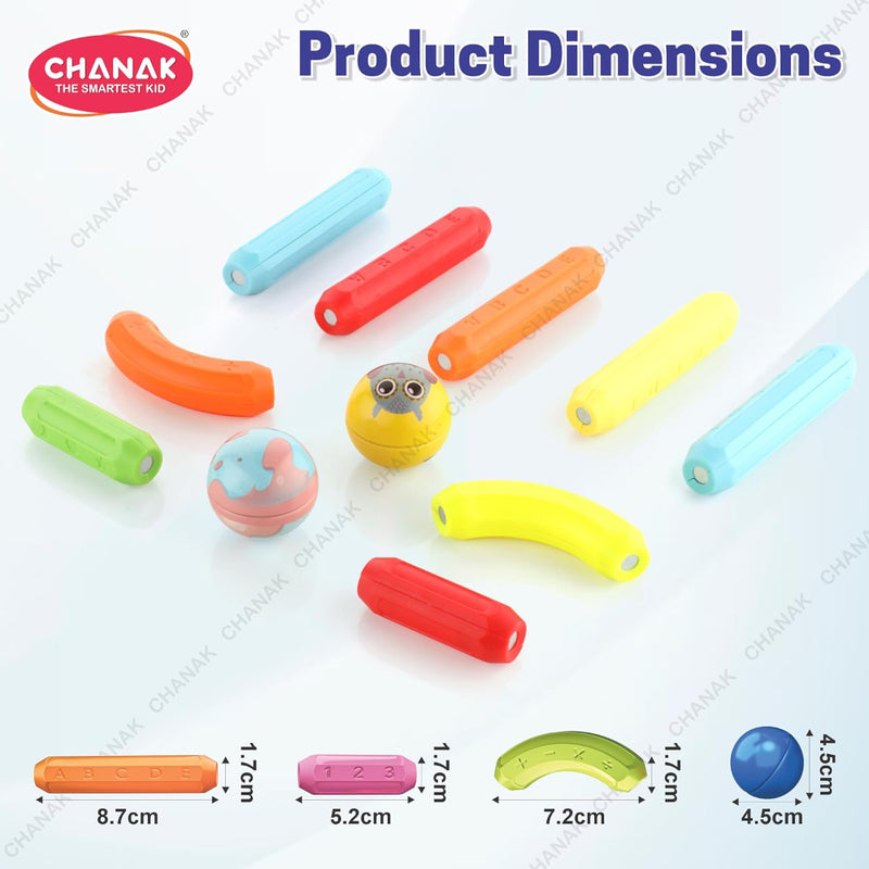 Chanak Magnetic Building Stick & Ball Blocks -76 Piece