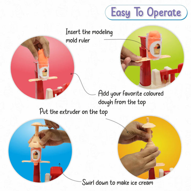 Chanak Play Dough Ice Cream Maker Set White