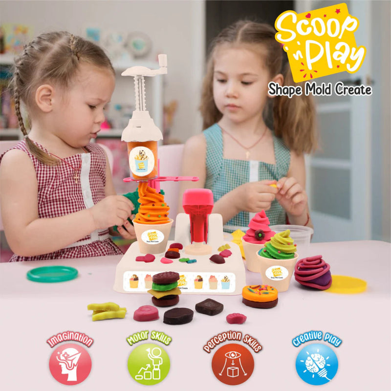 Chanak Play Dough Ice Cream Maker Set White