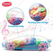 Chanak Transparent Gear Car -Multicolor