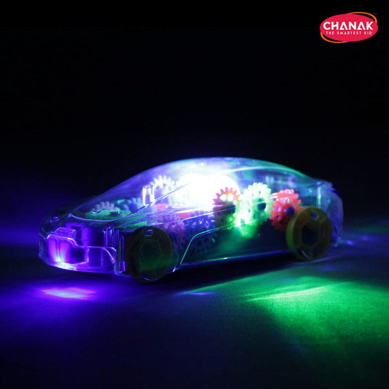 Chanak Transparent Gear Car -Multicolor