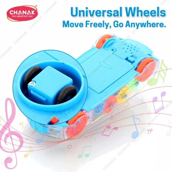 Chanak Transparent Gear Car -Multicolor-Vehicles-Chanak-Toycra