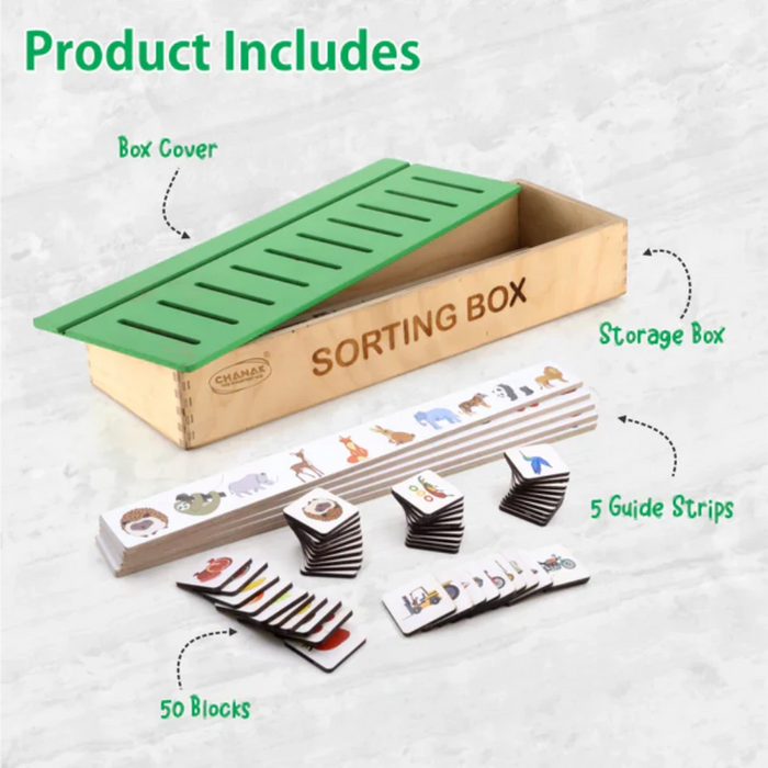 Chanak Wooden Sorting Box For Kids-Learning & Education-Chanak-Toycra