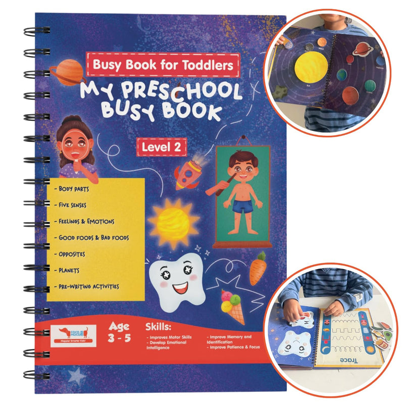CocoMoco Kids My Preschool Busy Book for Toddlers Level 2