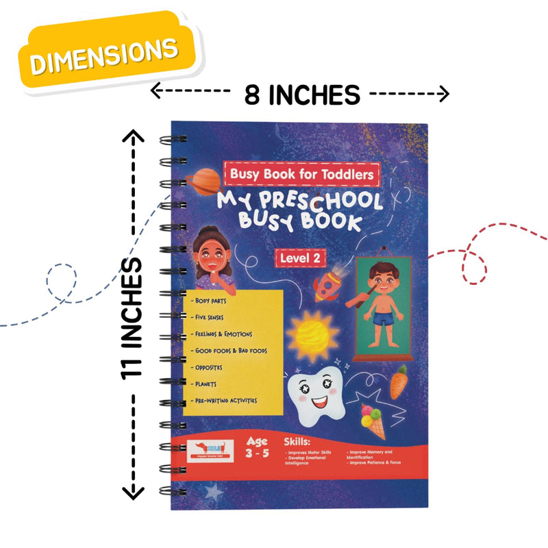 CocoMoco Kids My Preschool Busy Book for Toddlers Level 2