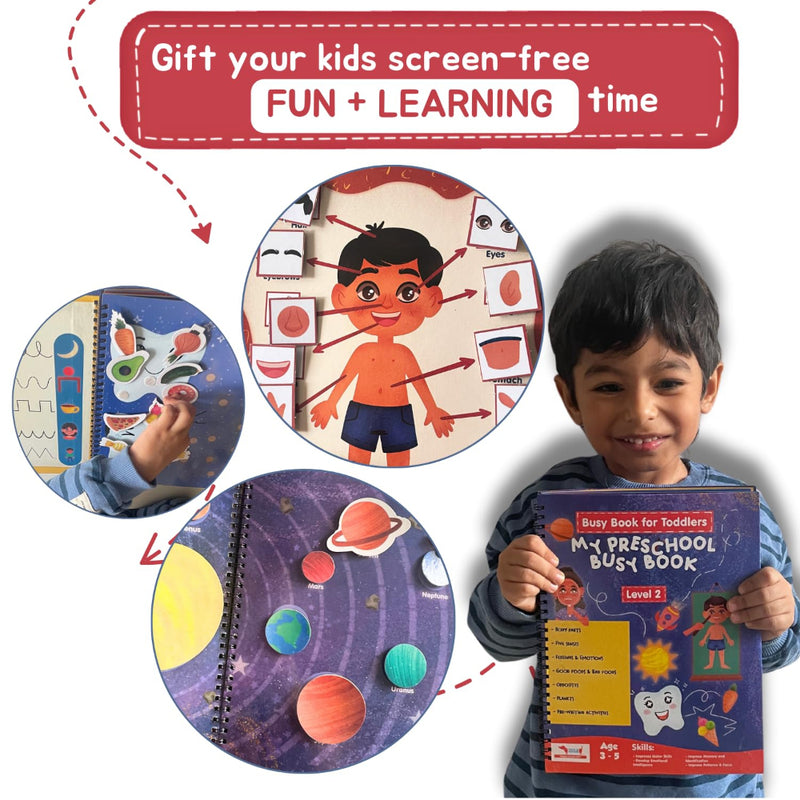 CocoMoco Kids My Preschool Busy Book for Toddlers Level 2