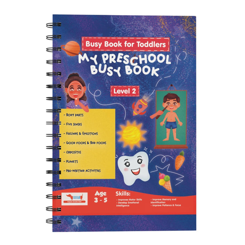 CocoMoco Kids My Preschool Busy Book for Toddlers Level 2