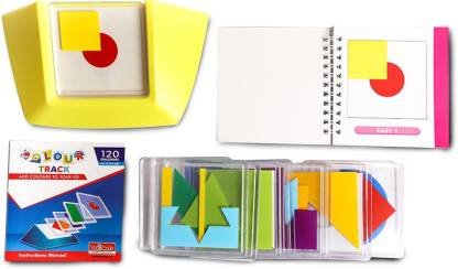Colour Track Junior– 60 IQ Building Challenges for Kids (Ages 4+)-simple-Toymate-Toycra