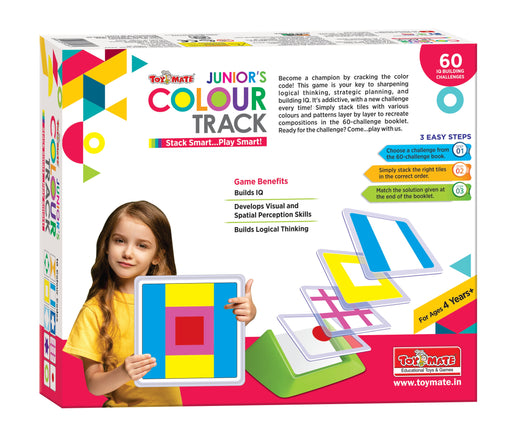 Colour Track Junior– 60 IQ Building Challenges for Kids (Ages 4+)-simple-Toymate-Toycra