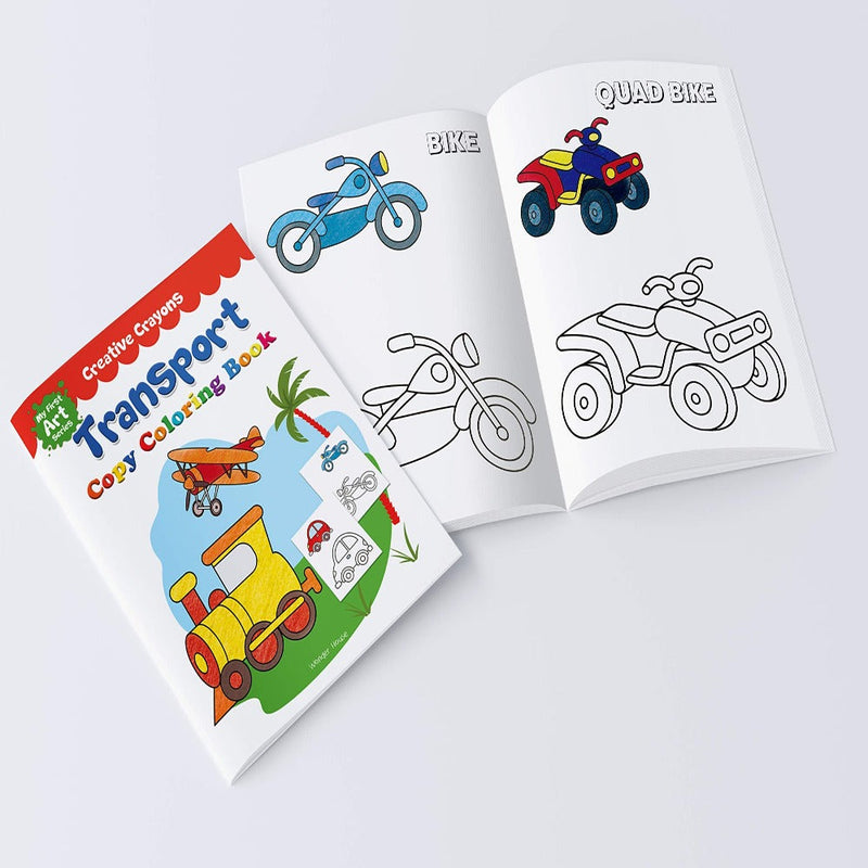 Colouring Books Super Boxset Pack of 6 Crayon Copy Colour Books