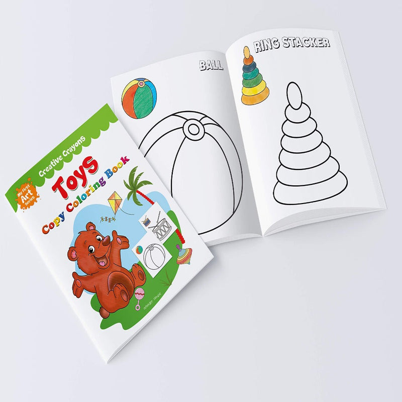 Colouring Books Super Boxset Pack of 6 Crayon Copy Colour Books
