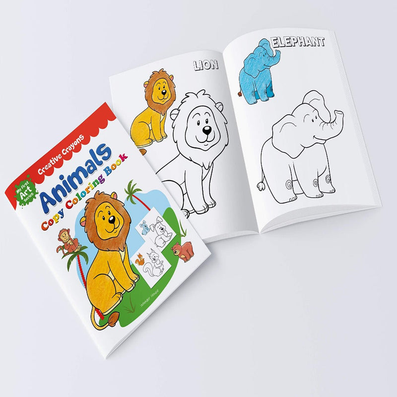 Colouring Books Super Boxset Pack of 6 Crayon Copy Colour Books