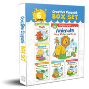 Colouring Books Super Boxset Pack of 6 Crayon Copy Colour Books