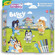 Crayola 3ct Scribble Scrubbie Bluey