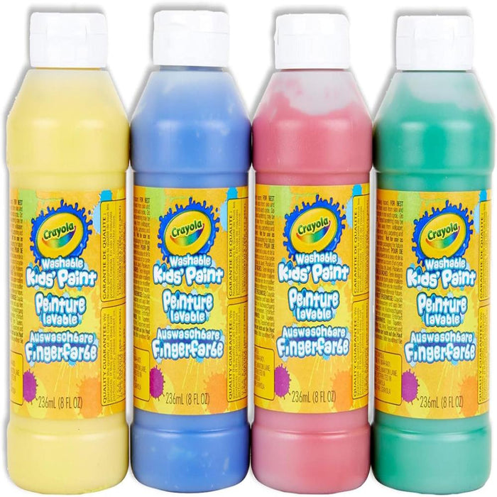 Crayola 4-Count of 236 ml Washable Paint Arts & Crafts-Arts & Crafts-Crayola-Toycra