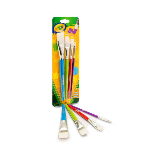 Crayola 4 Flat Paint Brushes-Arts & Crafts-Crayola-Toycra