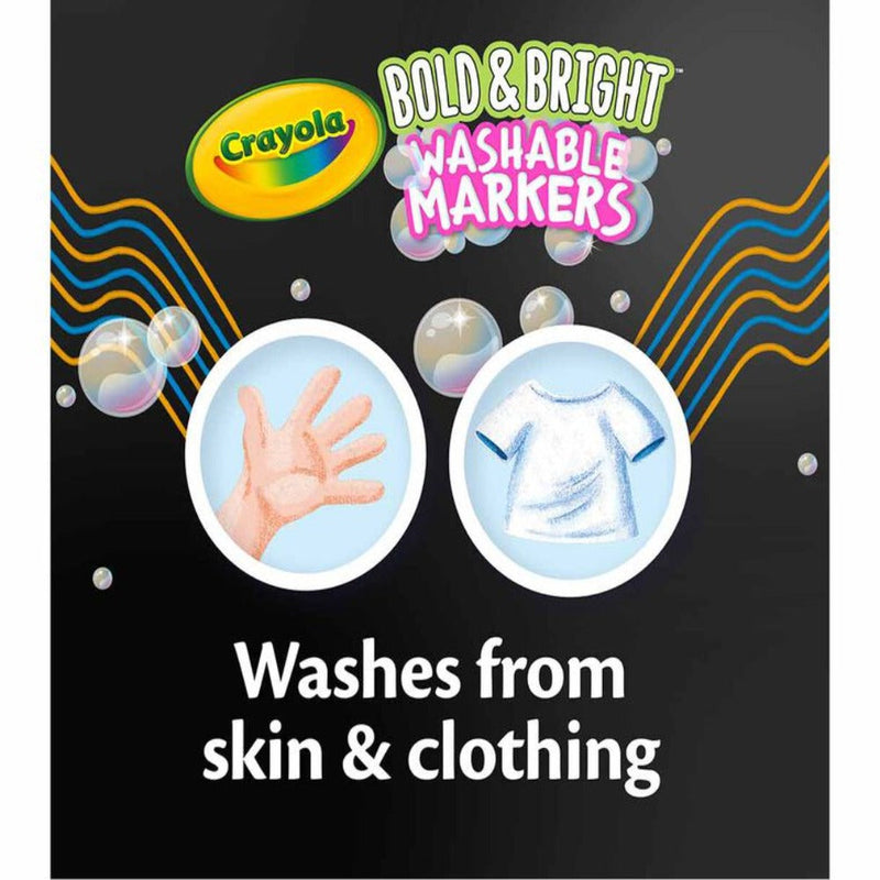 Crayola Bold and Bright Broad Line Washable Markers, 10 Count