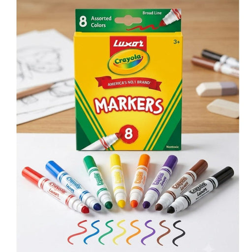 Crayola Broad Line Markers – 8 Assorted Colors