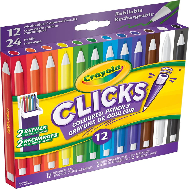 Crayola Clicks Mechanical Coloured Pencils 12 Count