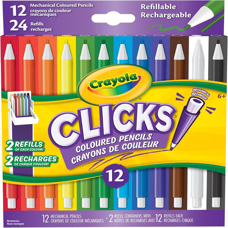 Crayola Clicks Mechanical Coloured Pencils 12 Count