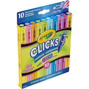 Crayola Clicks Retractable Markers - Neon, 10 Count