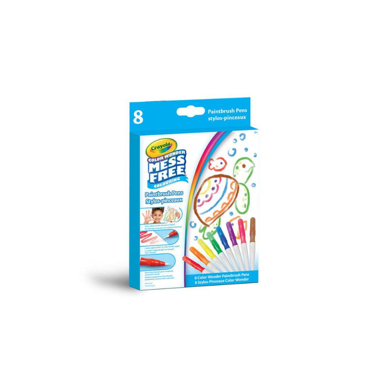 Crayola Color Wonder Mess-Free Paintbrush Pens, 8 Count
