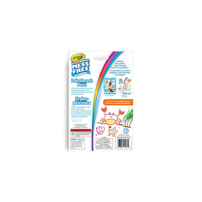 Crayola Color Wonder Mess-Free Paintbrush Pens, 8 Count