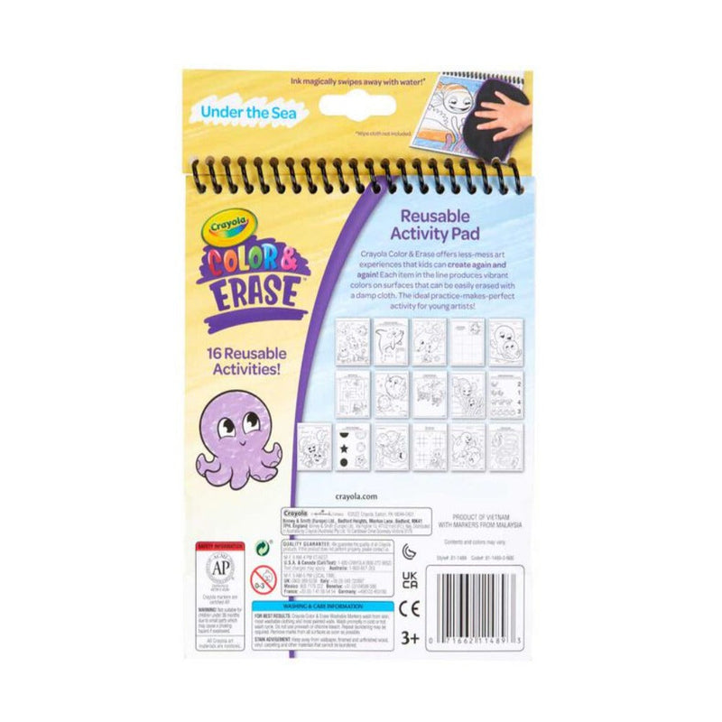 Crayola Color and Erase Reusable Activity Pad with Markers