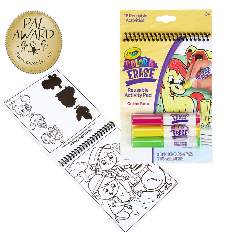 Crayola Color and Erase Reusable Activity Pad with Markers