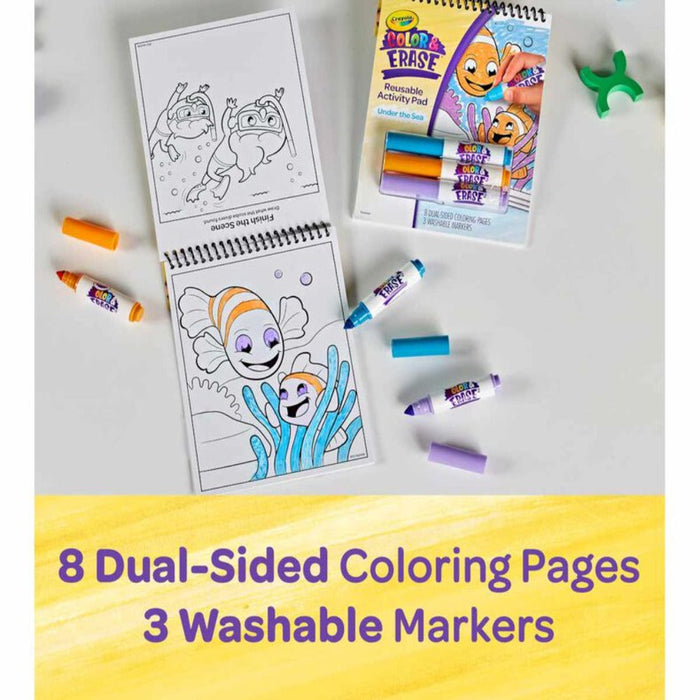 Crayola Color and Erase Reusable Activity Pad with Markers-Arts & Crafts-Crayola-Toycra