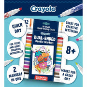 Crayola Doodle & Draw Dual Ended Doodle Marker, 12 count