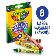 Crayola Large Washable Crayons, 8 Count