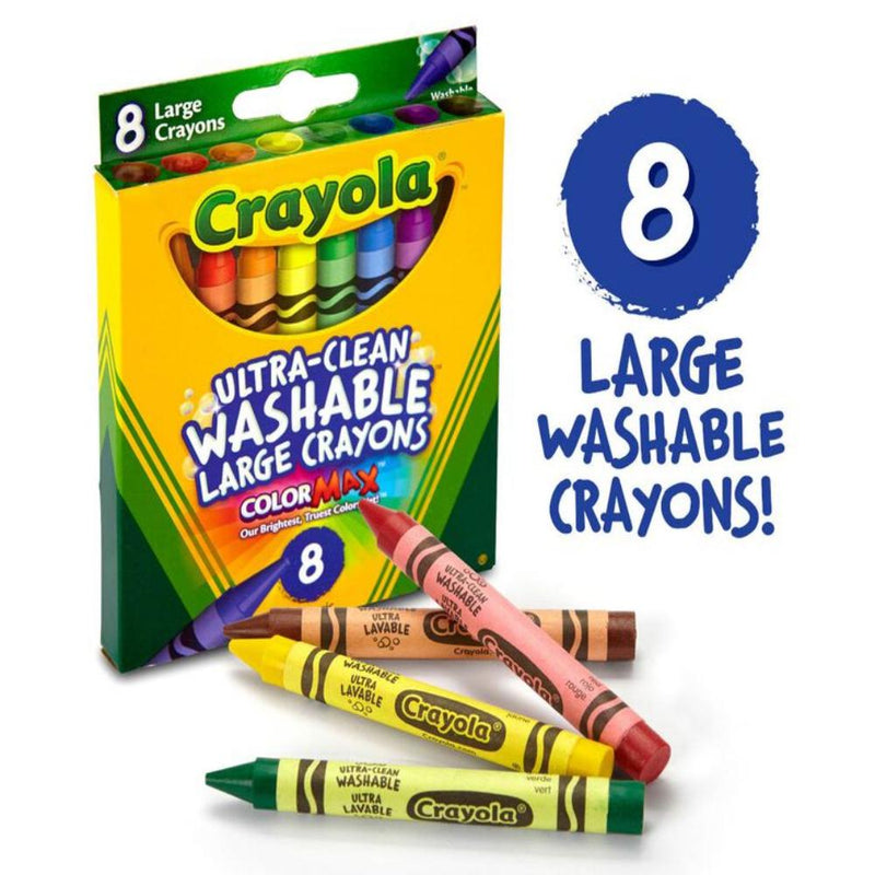 Crayola Large Washable Crayons, 8 Count