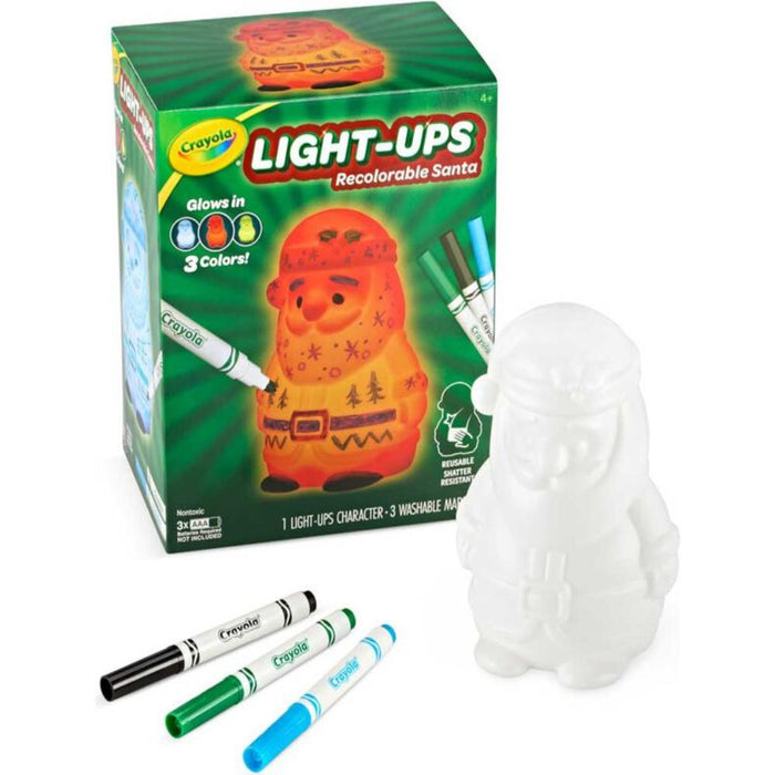 Crayola Light-Ups Recolorable Santa-Arts & Crafts-Crayola-Toycra