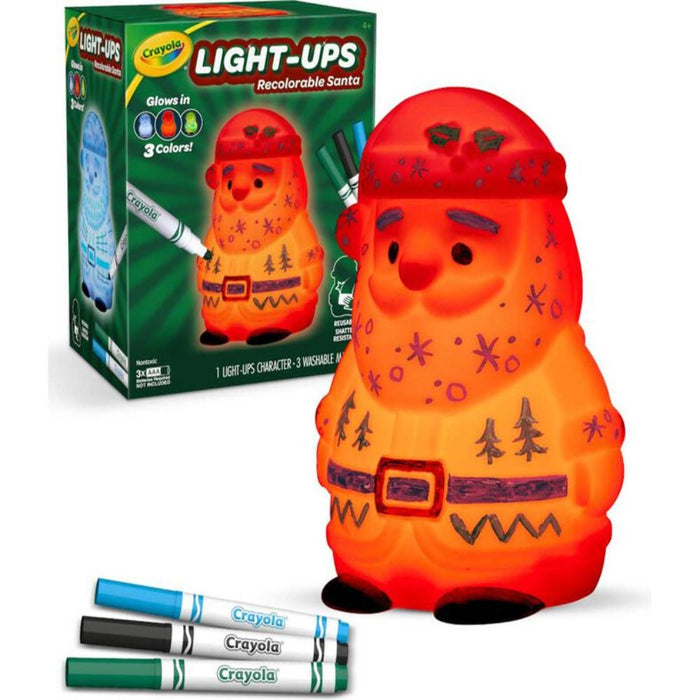 Crayola Light-Ups Recolorable Santa-Arts & Crafts-Crayola-Toycra