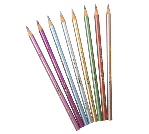 Crayola Metallic Colored Pencils, 8 Count-Arts & Crafts-Crayola-Toycra