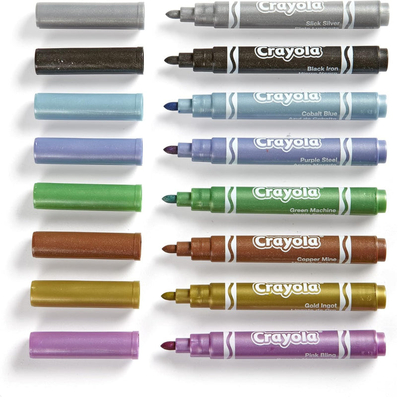 Crayola Metallic Markers, 8 Count