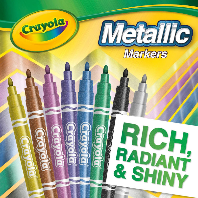 Crayola Metallic Markers, 8 Count