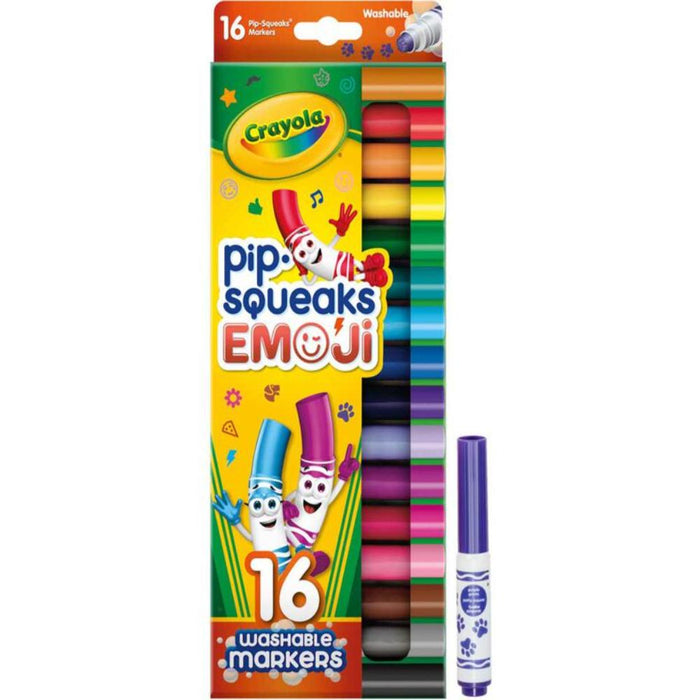 Crayola Pip-Squeaks Emoji Stamp Markers, 16 Count-Arts & Crafts-Crayola-Toycra