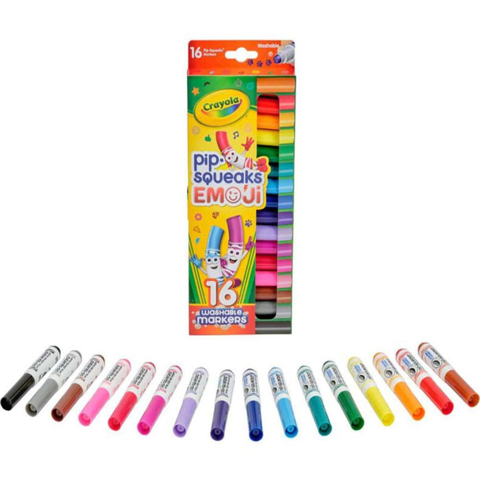 Crayola Pip-Squeaks Emoji Stamp Markers, 16 Count-Arts & Crafts-Crayola-Toycra