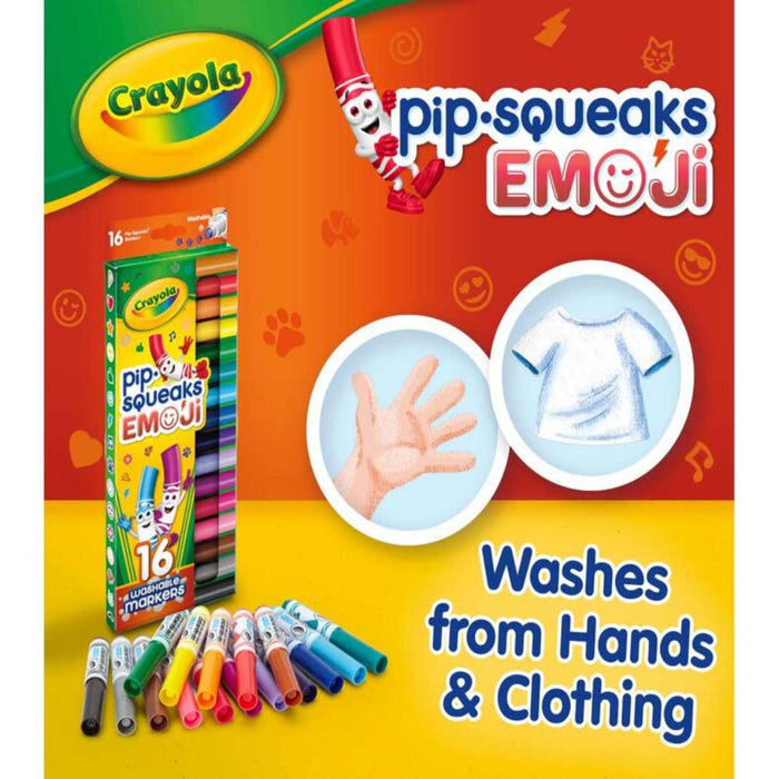 Crayola Pip-Squeaks Emoji Stamp Markers, 16 Count — Toycra