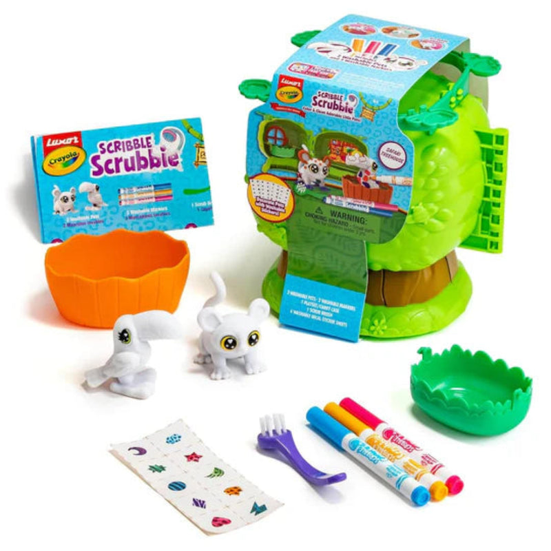 Crayola Safari Treehouse Scribble Scrubbie Pets Set