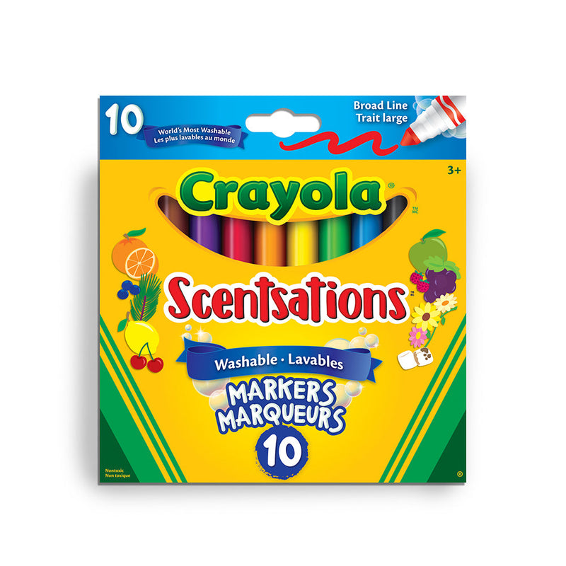 Crayola Scentsations Washable Broad Line Markers, 10 Count