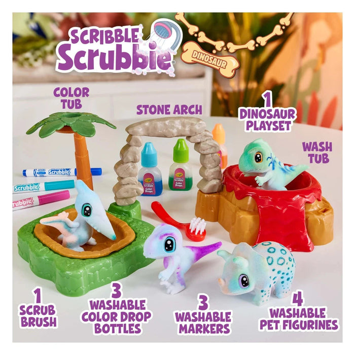 Crayola Scribble Scrubbie Dinosaur Set-Arts & Crafts-Crayola-Toycra