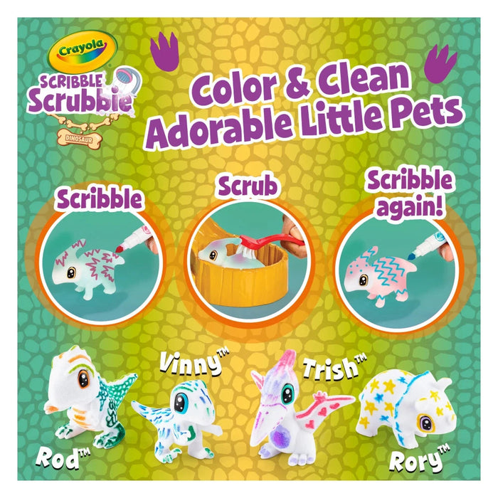 Crayola Scribble Scrubbie Dinosaur Set-Arts & Crafts-Crayola-Toycra