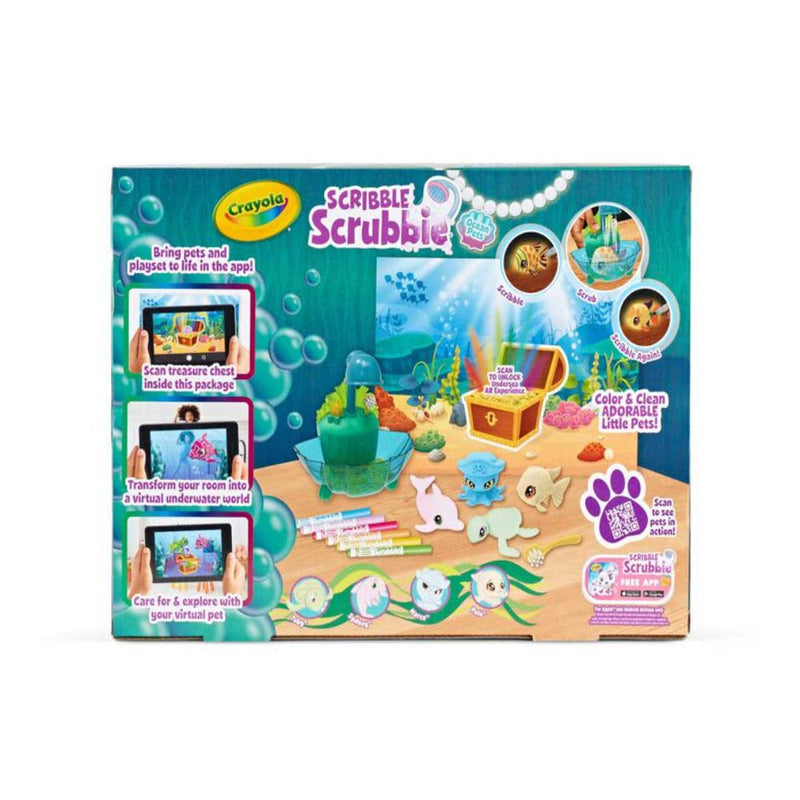 Crayola Scribble Scrubbie Ocean Pets Glow Lagoon Tub Set