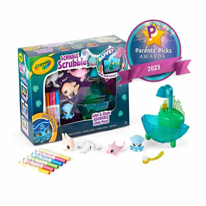 Crayola Scribble Scrubbie Ocean Pets Glow Lagoon Tub Set-Pretend Play-Crayola-Toycra