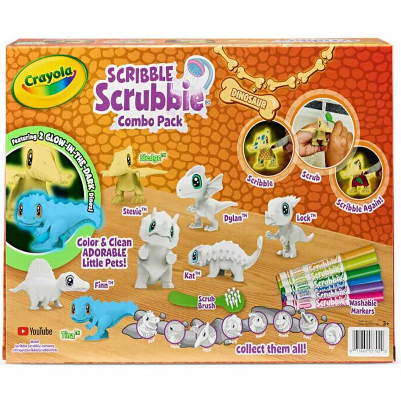 Crayola Scribble Scrubbie Pets Dinosaur Glow Pack